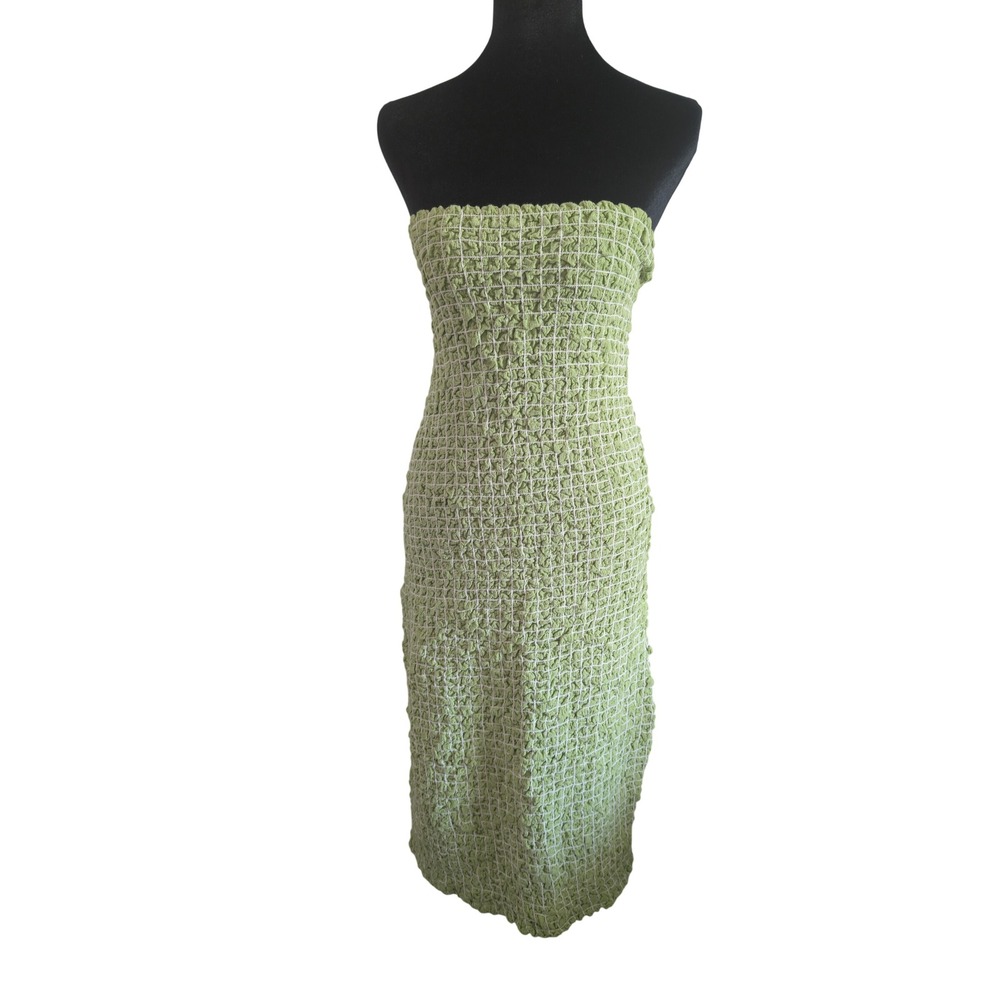 Free People popcorn Textured Strapless Midi Bodycon‎ Dress Large 0572